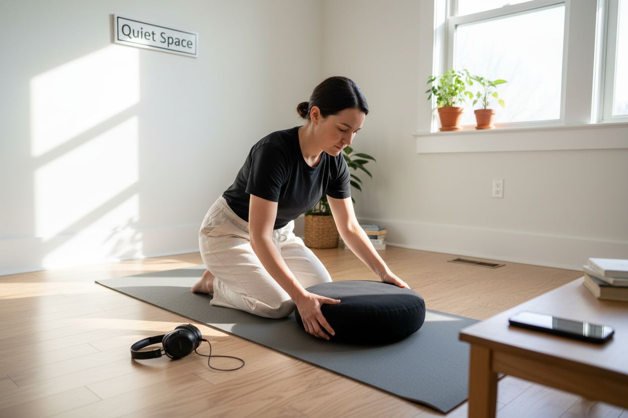 body scan meditation setup quiet space