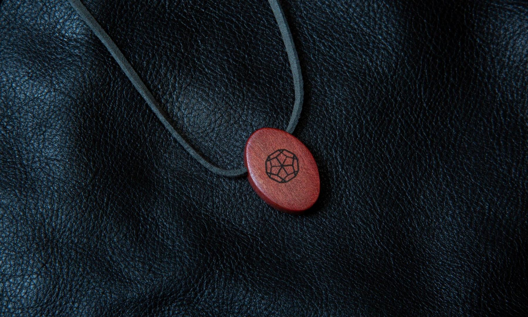 Deca Design ORB Pendant in Pink Ivory black background