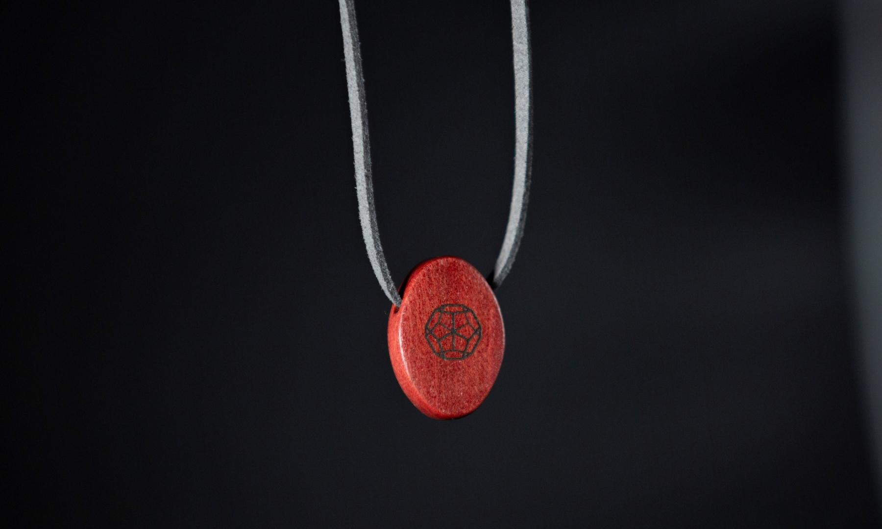 Deca Design ORB Pendant in Pink Ivory on black