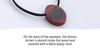 Load image into Gallery viewer, Torus Design ORB Pendant in Padauk close with text